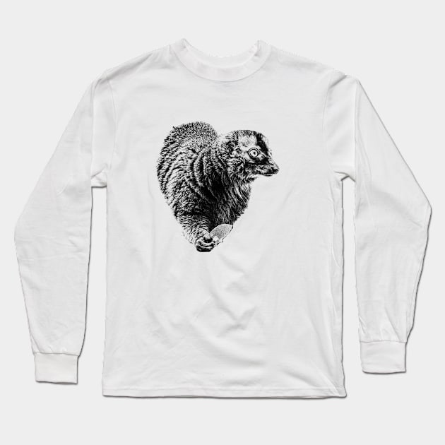 Lemur Long Sleeve T-Shirt by Guardi